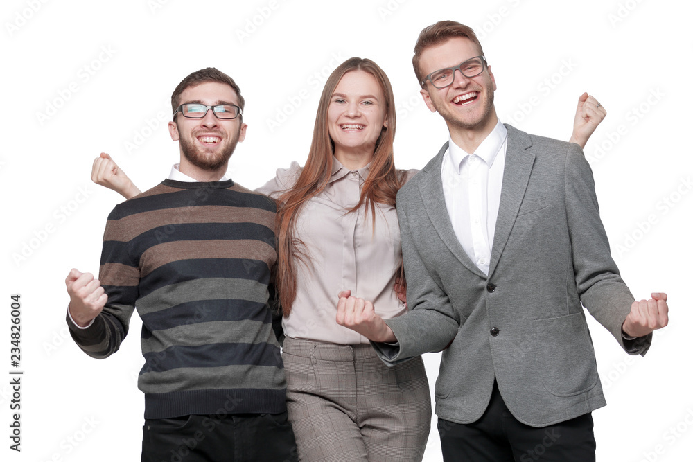 close up.a group of happy young people. close up.a group of happy young people.