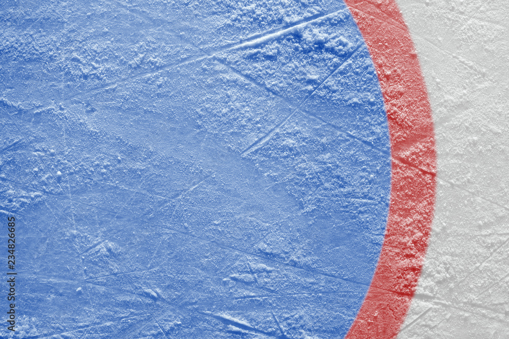 Fototapeta premium Fragment of hockey goalie area