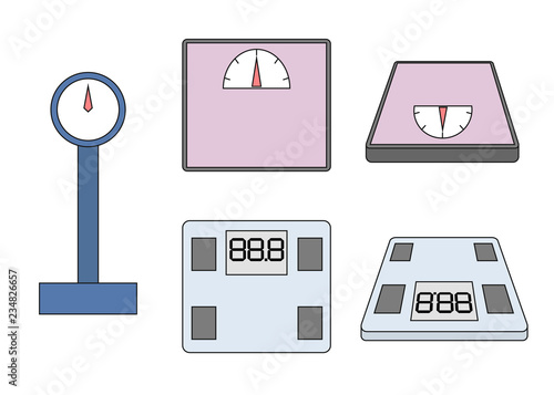 体重計　輪郭線あり