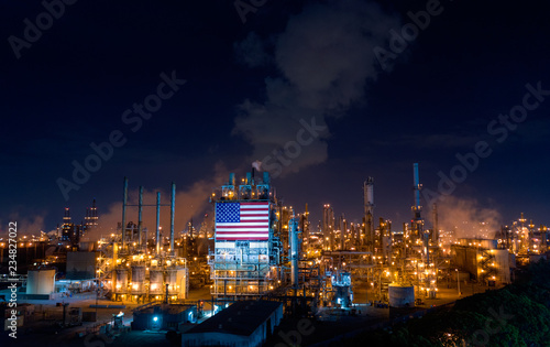Refinery at night