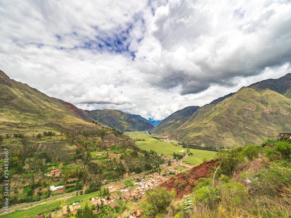 Naklejka premium View of the Sacred Valley of the Incas