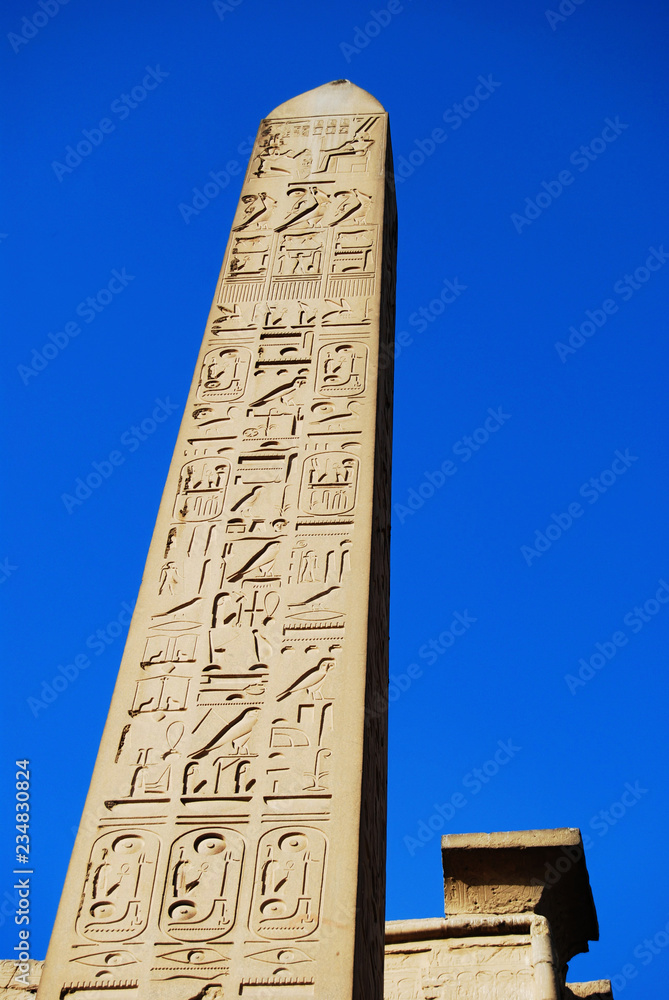 Obelisk in the temple of Karnak 
