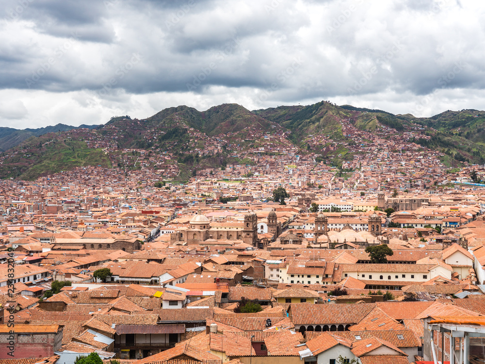 View of the Cusco city from the San Blas neighborhood
