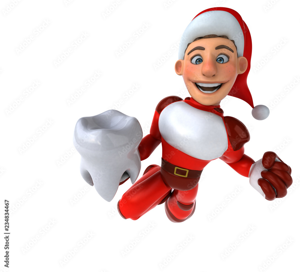 Fun Super Santa Claus - 3D Illustration Fun Super Santa Claus - 3D Illustration