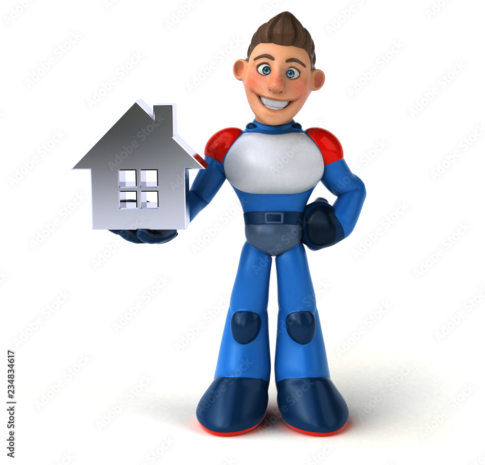 Super modern superhero - 3D Illustration Super modern superhero - 3D Illustration