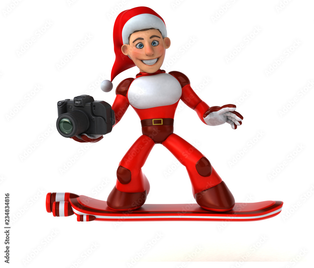Fun Super Santa Claus - 3D Illustration Fun Super Santa Claus - 3D Illustration