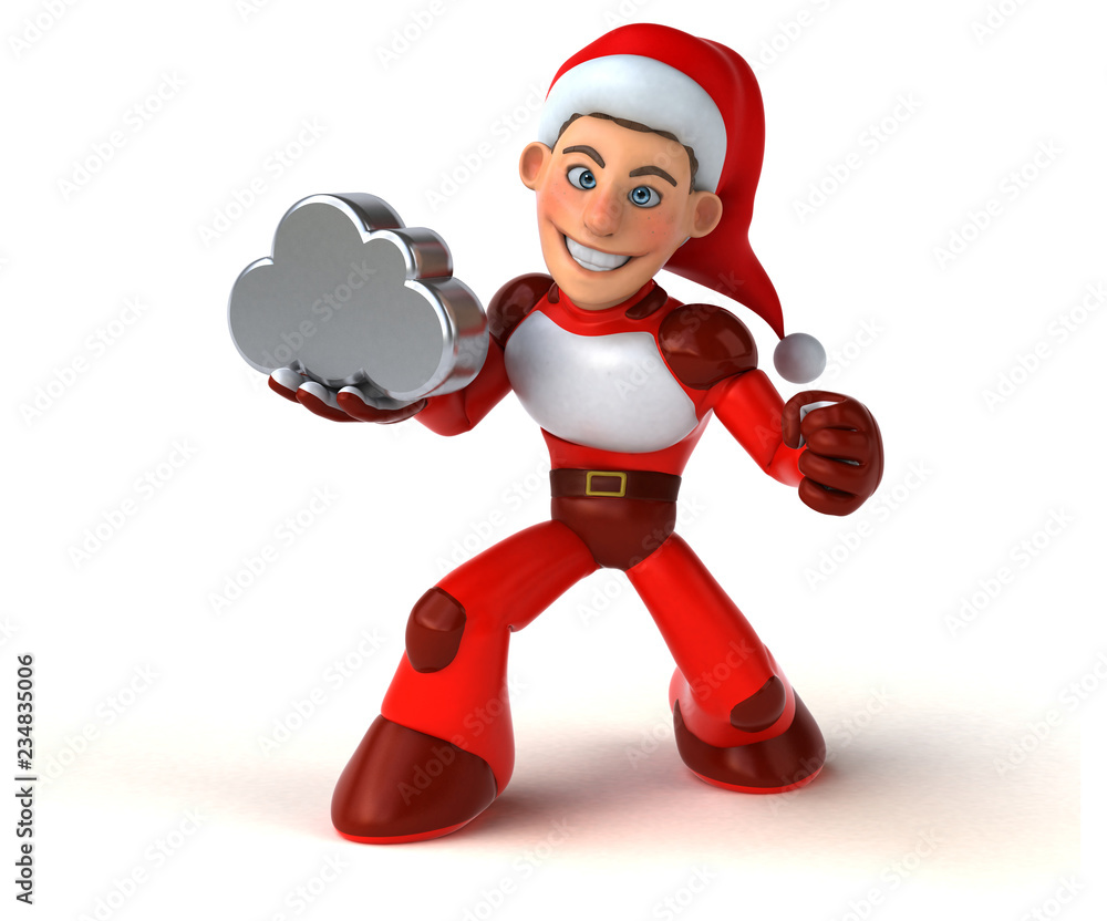 Fun Super Santa Claus - 3D Illustration Fun Super Santa Claus - 3D Illustration