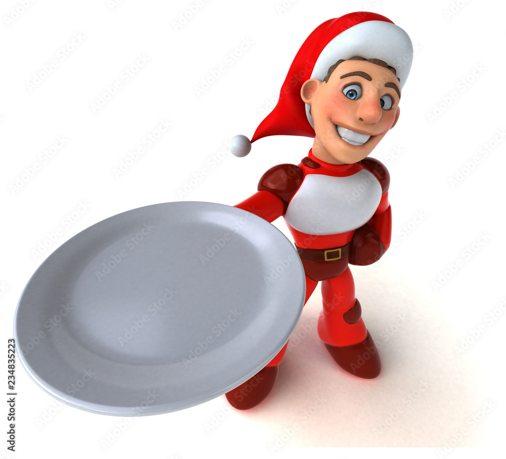 Fun Super Santa Claus - 3D Illustration Fun Super Santa Claus - 3D Illustration