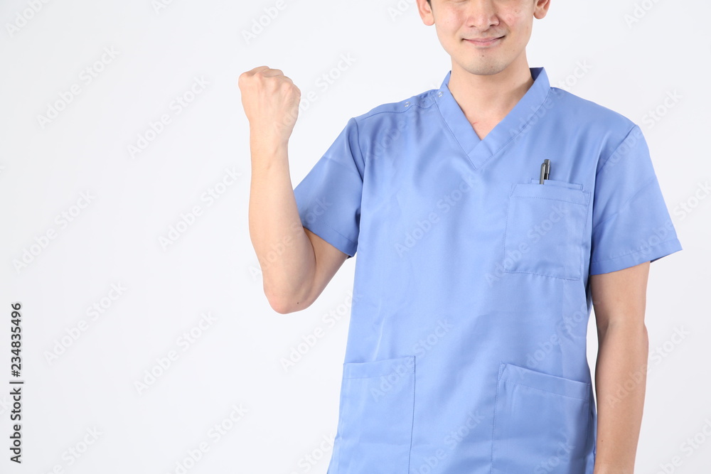 ガッツポーズする男性 ガッツポーズする男性