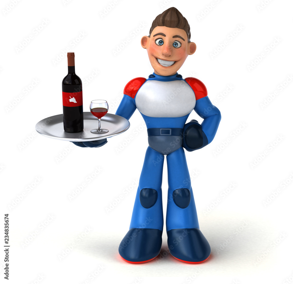 Super modern superhero - 3D Illustration Super modern superhero - 3D Illustration