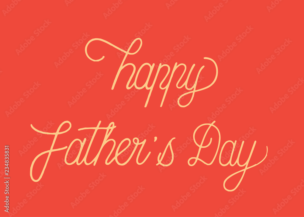 Happy father's day typography design illustration Happy father's day typography design illustration