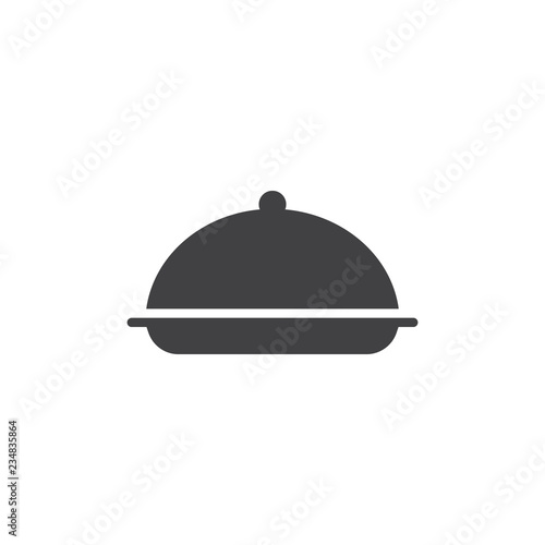 Food cover vector icon. filled flat sign for mobile concept and web design. Serving tray simple solid icon. Cloche symbol, logo illustration. Pixel perfect vector graphics