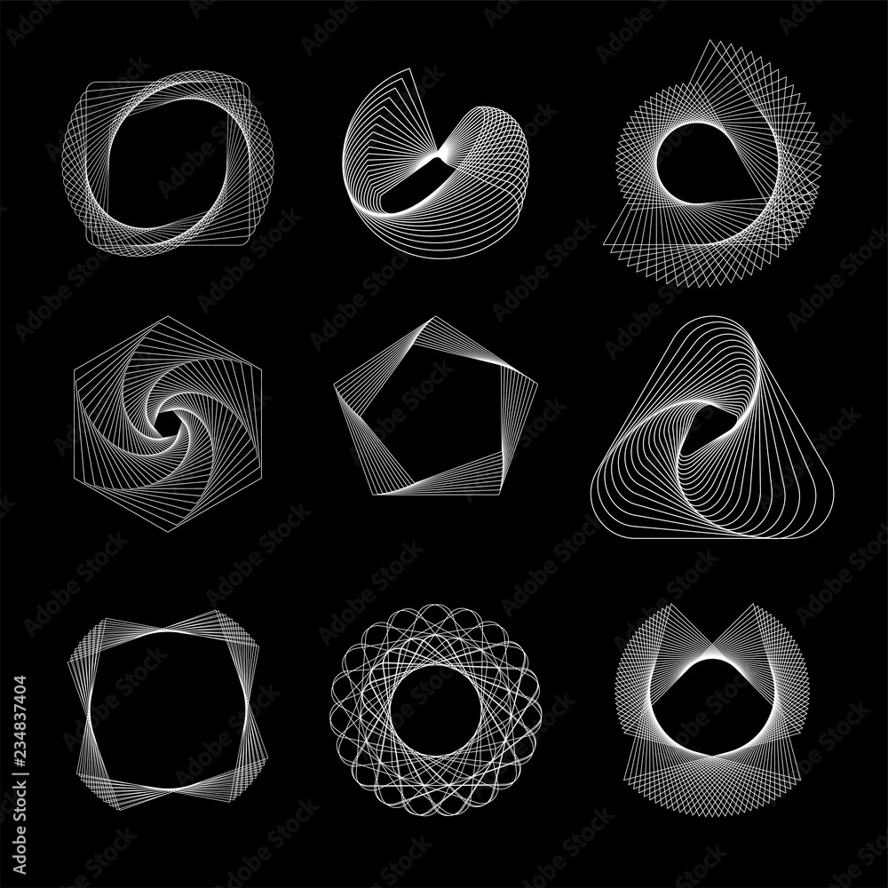 Abstract geometric elements set vector Abstract geometric elements set vector
