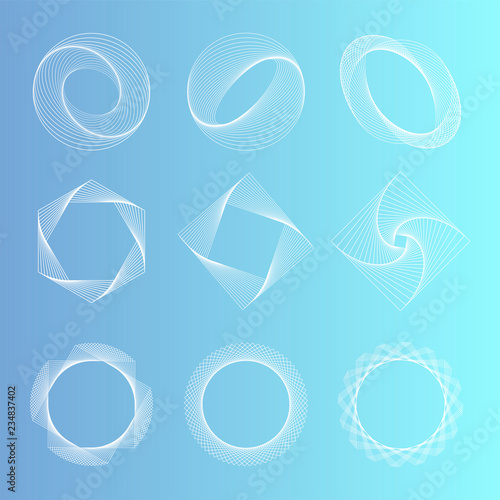Abstract geometric elements set vector