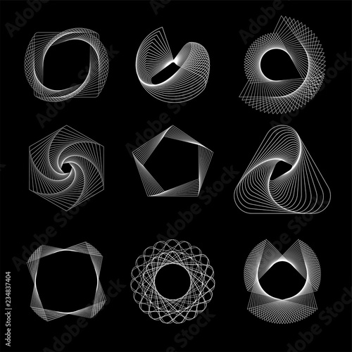 Abstract geometric elements set vector