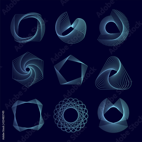 Abstract geometric elements set vector