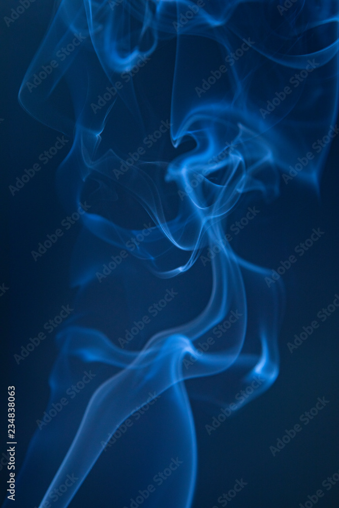 Abstract blue smoke swirls Abstract blue smoke swirls