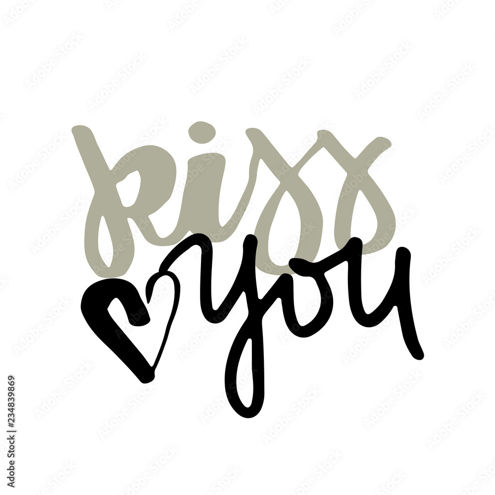 Obraz premium Lettering banner - Love You, Valentine's Day