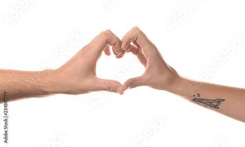 Male and female hands in sh...