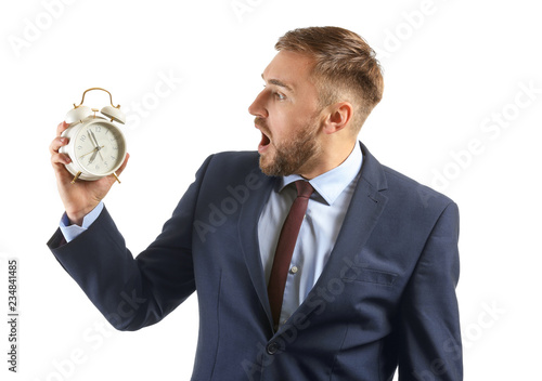 Emotional businessman with ...