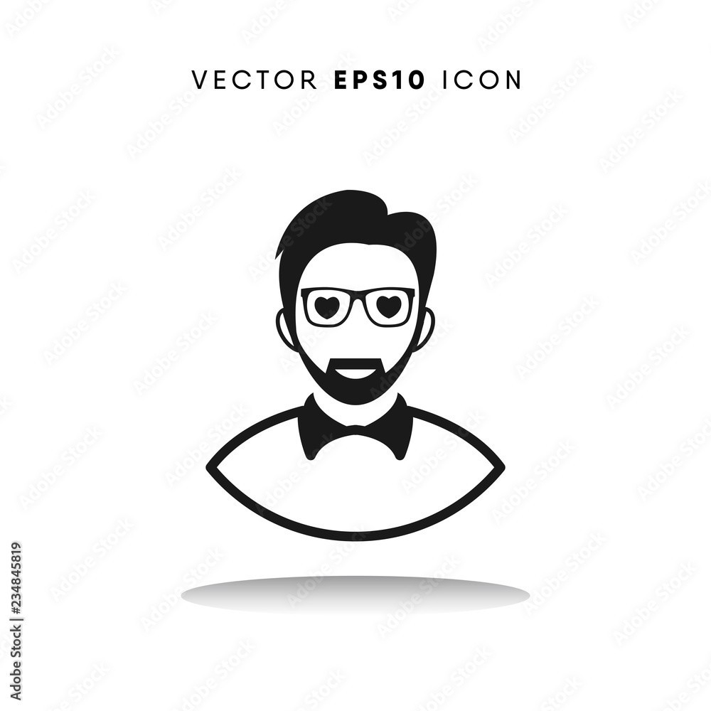 Man valentines day vector icon