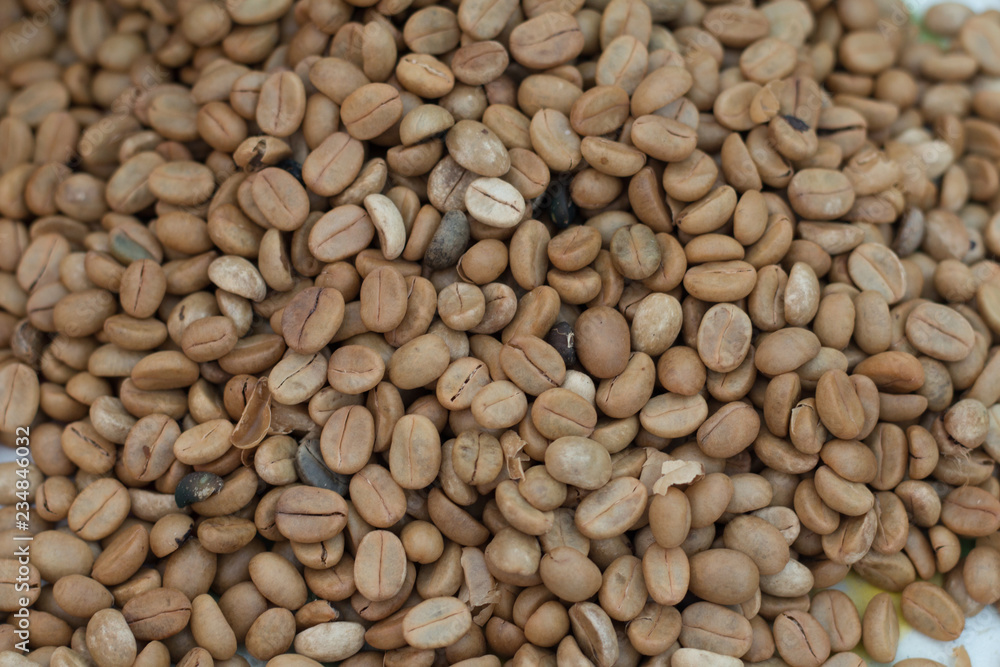 Raw Coffee grains background
