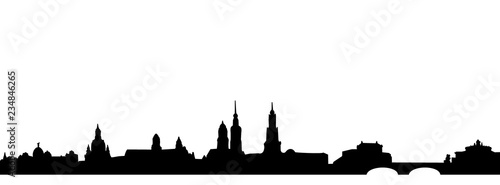 Silhouette von Dresden, Zeichnung