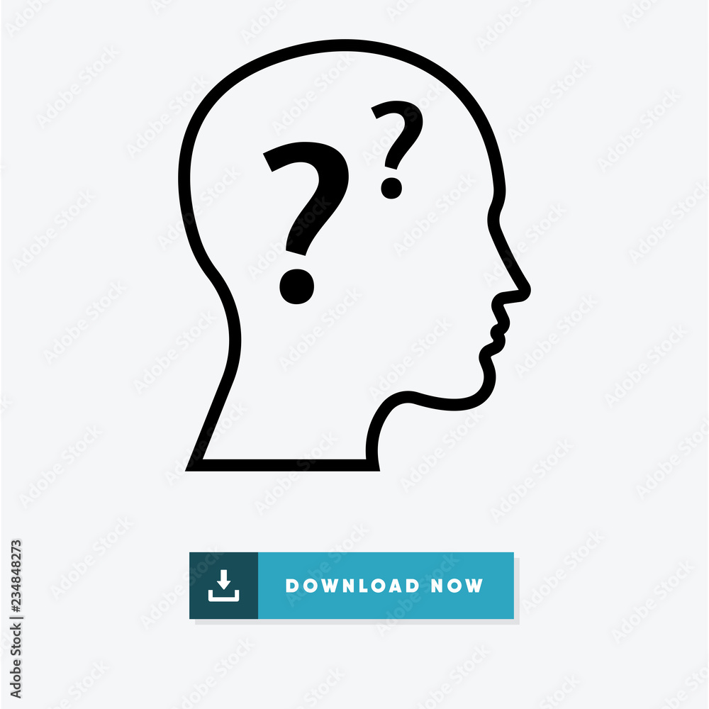 Confusion vector icon Confusion vector icon