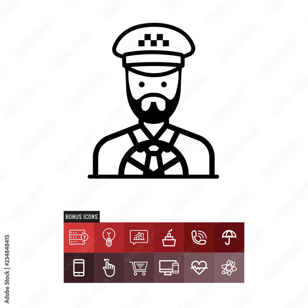 Taxi driver vector icon