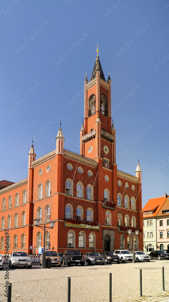 Europa, Deutschland, Sachsen, Landkreis Bautzen, Kamenz, Marktplatz, Rathaus