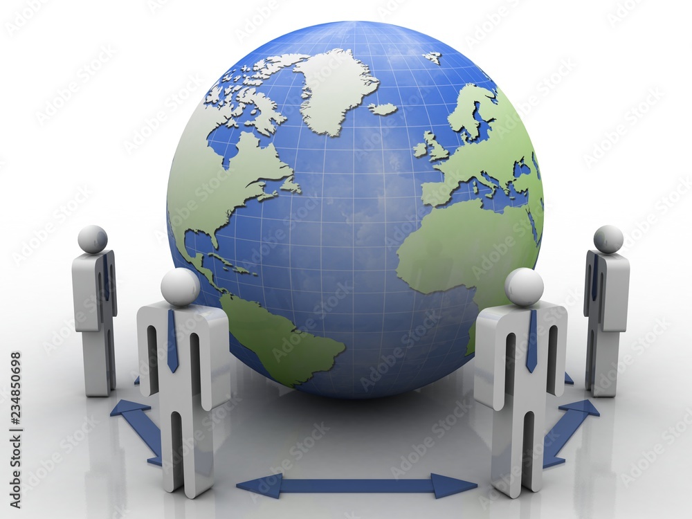 3d illustration Business Network 3d illustration Business Network