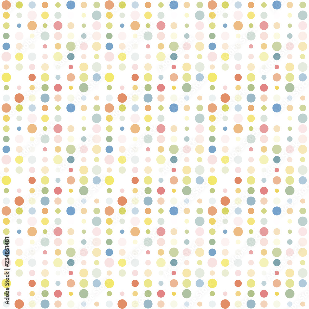 Seamless abstract pattern background with a variety of colored circles. Seamless abstract pattern background with a variety of colored circles.