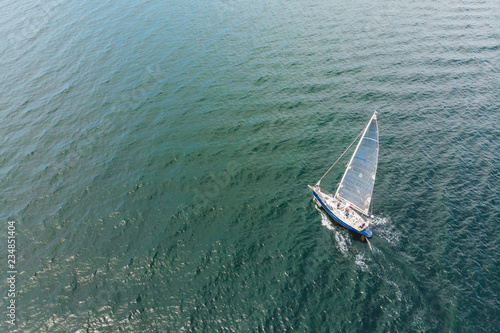 Sailing yachts regatta. Series yachts and ships. photo from drone © galitskaya