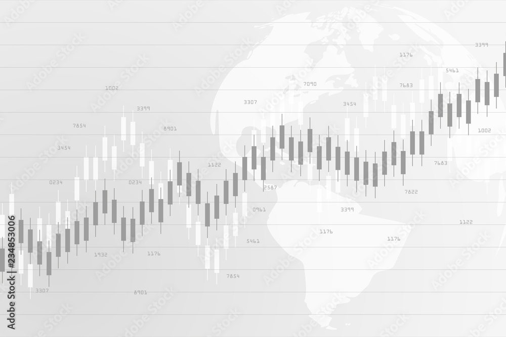 Naklejka premium Stock market data.Abstract background with graph chart finance. Stock market and exchange. Business concept. Vector illustration
