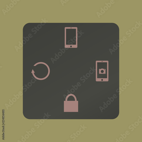 Media and communication glyph icons photo
