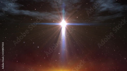 star of bethlehem shining at dawn Christmas Large Star Sky
