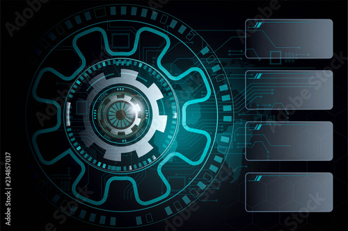 science Big data visualization. Futuristic Artificial intelligence . Cyber mind aesthetic design concept.and empty box for copy space.