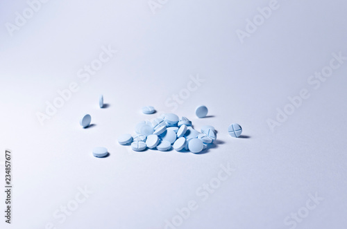 Blue pills, a bunch of pills