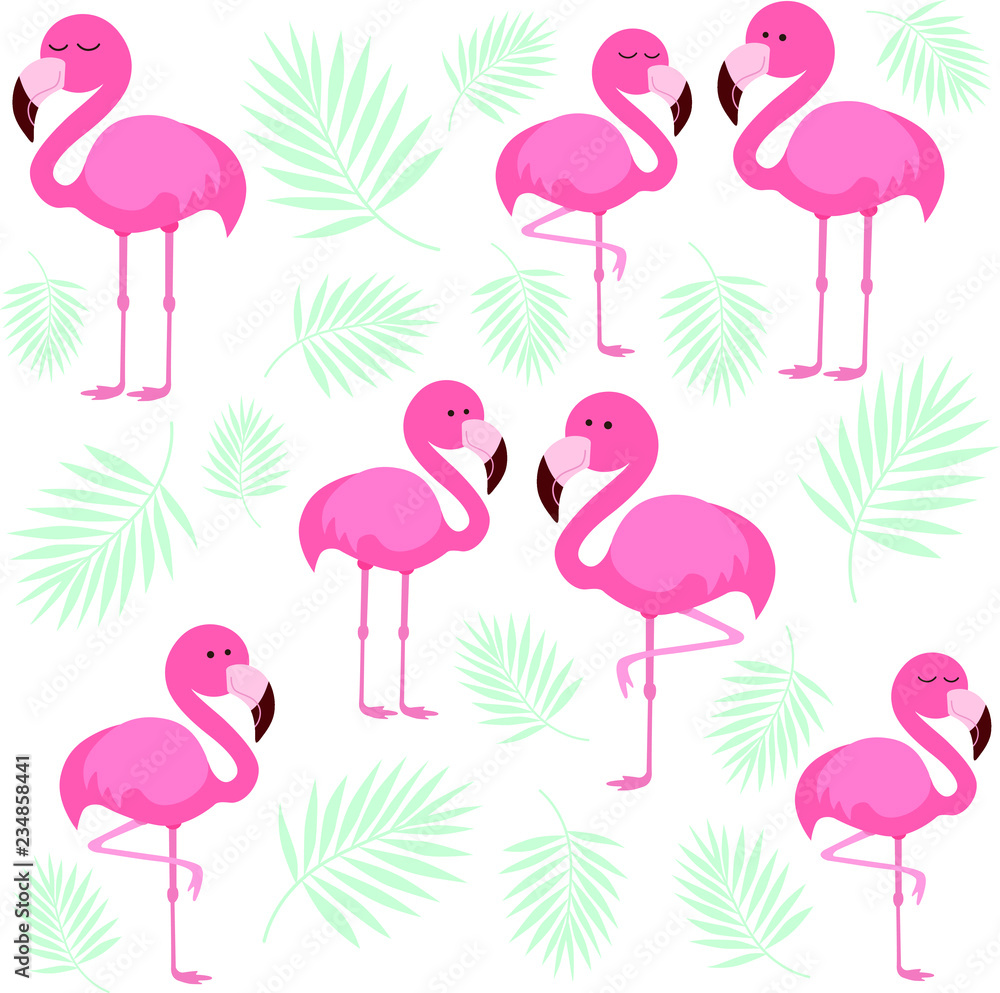 Obraz premium pink flamingo illustration