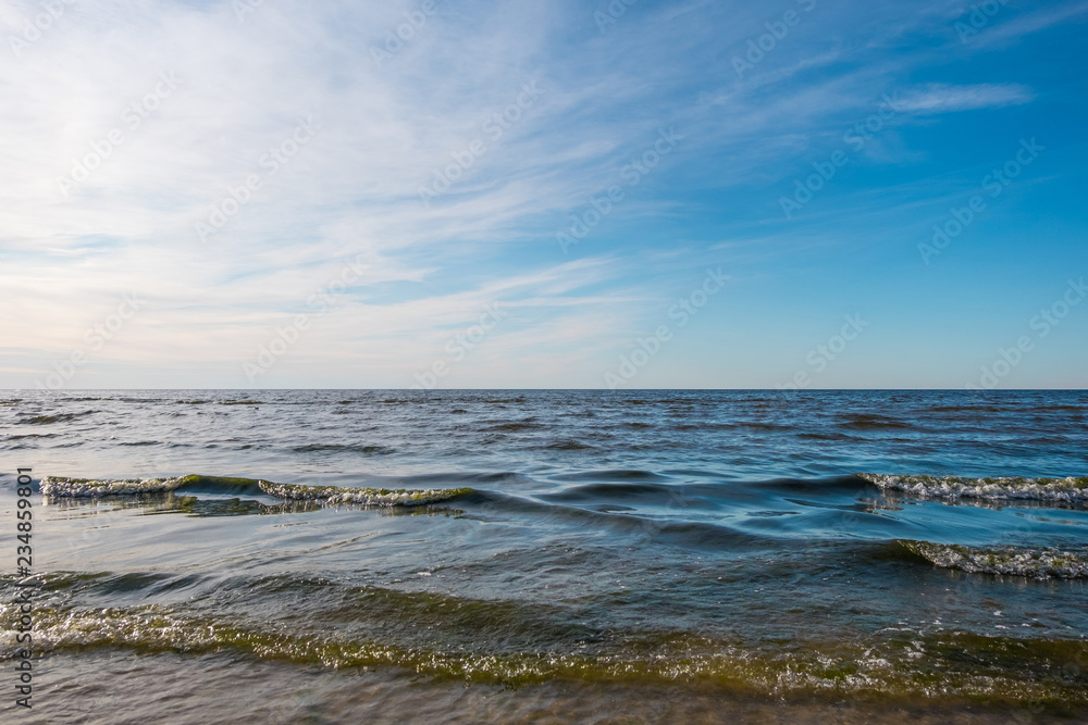 Baltic sea waves in Juramal. Latvia.