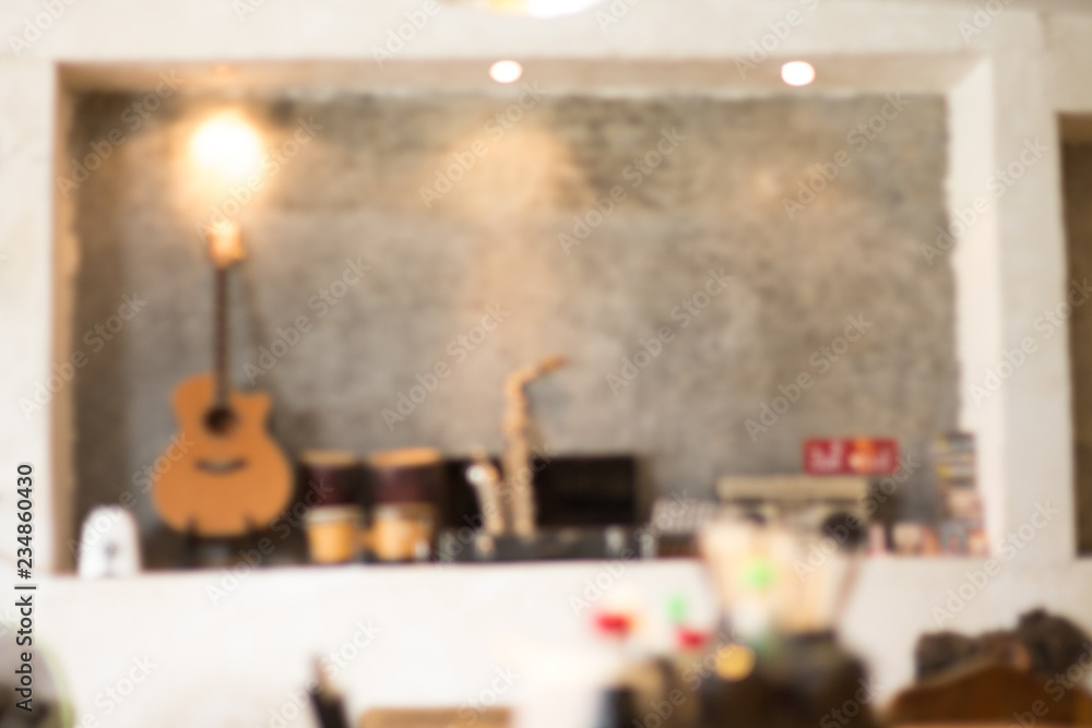 blurred indoor restaurant background