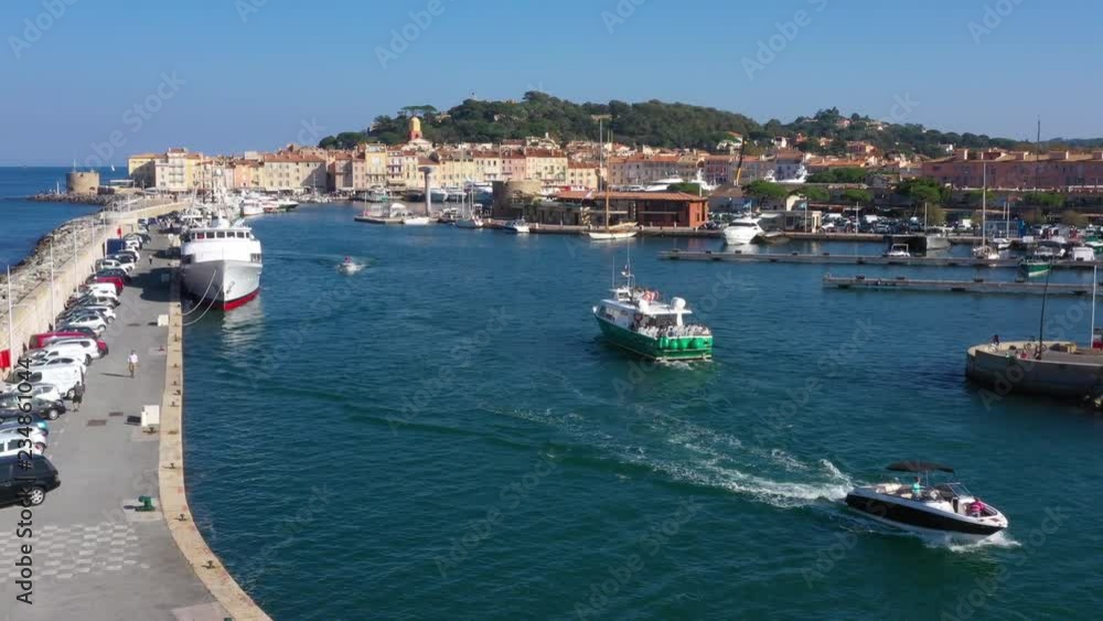 France, Aerial view of St Tropez Harbor France, Aerial view of St Tropez Harbor
