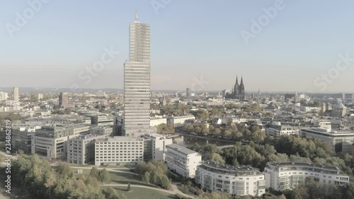 Luftbild über Mediapark in Köln Deutschland photo