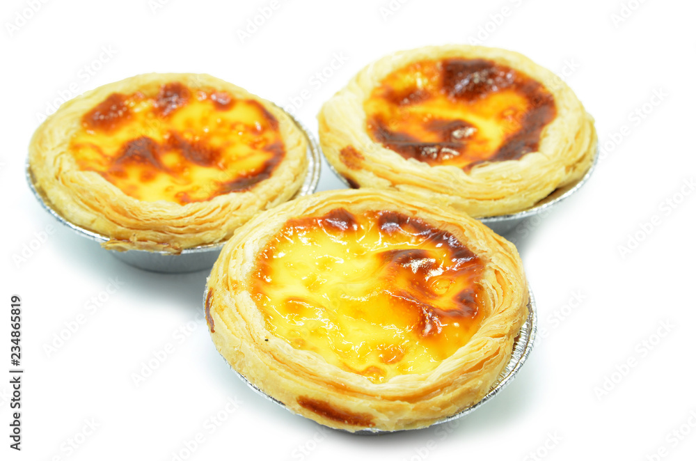 Fresh baked egg tarts or custard tarts Fresh baked egg tarts or custard tarts