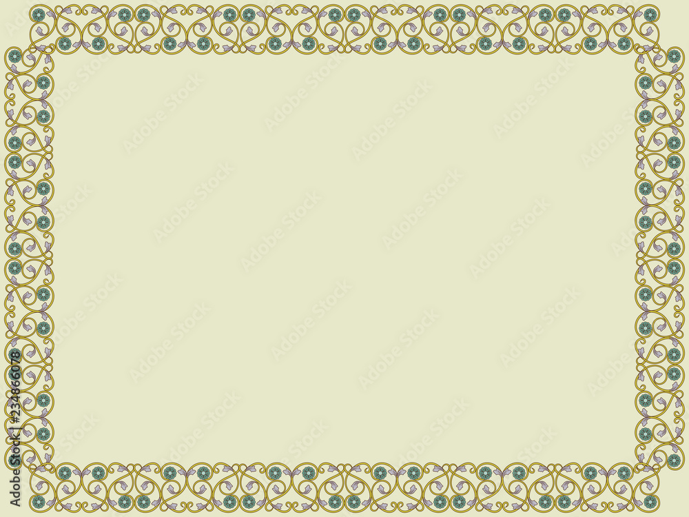 Victorian frame in muted colors