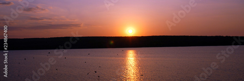 sunset over the sea