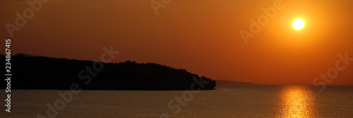 sunset over the sea