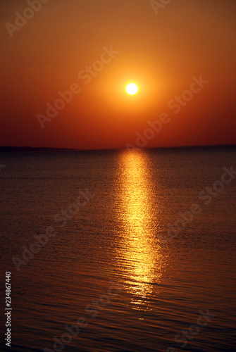 sunset on the sea