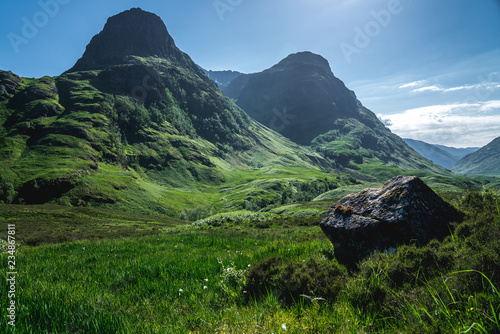 Three Sisters mountains in Glancoe Valley, Scotland, UK © stockme