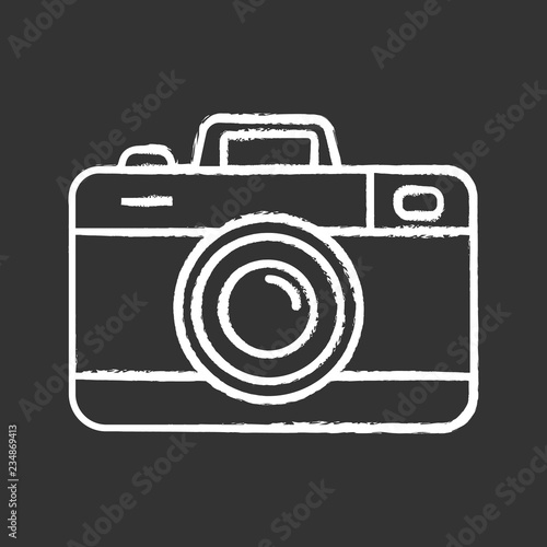 Photo camera chalk icon